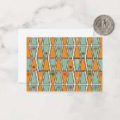 Carte De Correspondance Rhombuses with Starbursts (Devant/Arrière en situation)