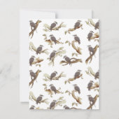 Carte De Correspondance Rire Kookaburra Eucalyptus d'oiseaux australiens (Dos)