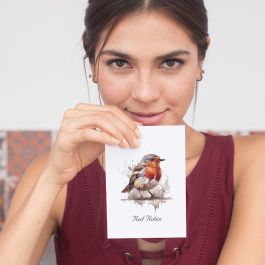 Carte De Correspondance Robin de Jardin de charme, coutume