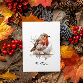 Carte De Correspondance Robin de Jardin de charme, coutume