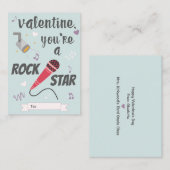 Carte De Correspondance Rock Star Classroom Saint-Valentin (Devant / Derrière)