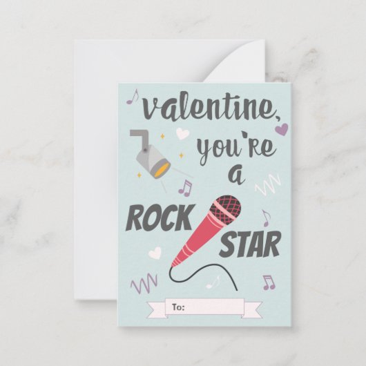 Carte De Correspondance Rock Star Classroom Saint-Valentin (Devant)
