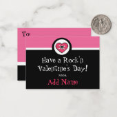 Carte De Correspondance Rock'n Roll Girl Funky Valentine (Devant/Arrière en situation)