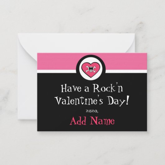 Carte De Correspondance Rock'n Roll Girl Funky Valentine (Devant)