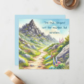 Carte De Correspondance Rocky Mountain Path & Quote (Devant/Arrière en situation)