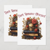 Carte De Correspondance Romance Sombre Obsédée (Devant / Derrière)