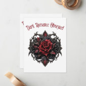 Carte De Correspondance Romance Sombre Obsession (Devant/Arrière en situation)
