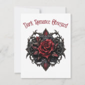 Carte De Correspondance Romance Sombre Obsession (Dos)