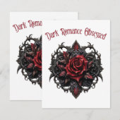 Carte De Correspondance Romance Sombre Obsession (Devant / Derrière)