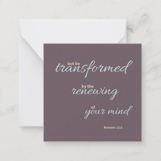 Carte De Correspondance Romans 12:2 Flat Note Card (Devant)