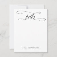 Romantique Bonjour Calligraphie Personnalisée Pape