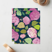 Carte De Correspondance Rose 16 (Devant/Arrière en situation)