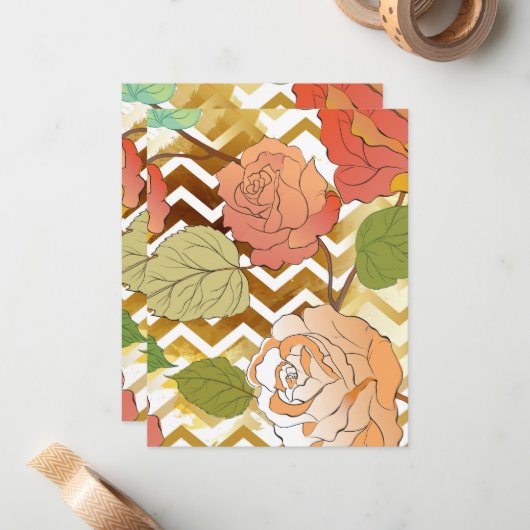 Carte De Correspondance Rose 28 (Devant/Arrière en situation)