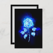 Carte De Correspondance Rose bleu brûlant (Devant / Derrière)