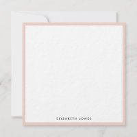 Rose clair blanc Simple moderne minimaliste Carré