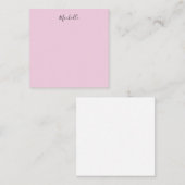 Carte De Correspondance Rose Clair Professionnel Écriture Manuscrite Class (Devant / Derrière)