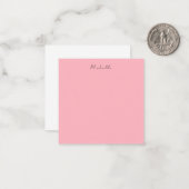 Carte De Correspondance Rose Clair Professionnel Écriture Manuscrite Class (Devant/Arrière en situation)