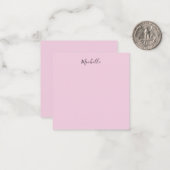 Carte De Correspondance Rose Clair Professionnel Écriture Manuscrite Class (Devant/Arrière en situation)