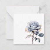 Carte De Correspondance Rose d'aquarelle bleu foncé (Devant)