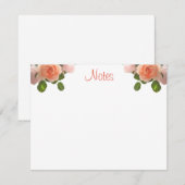 Carte De Correspondance Rose d'aquarelle tendance Script de calligraphie f (Devant / Derrière)