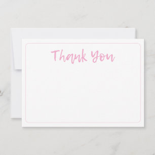 Carte De Correspondance Rose et Blanc Élégant Baby Shower Fille