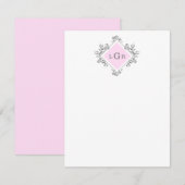 Carte De Correspondance Rose floral simple tiré (Devant / Derrière)