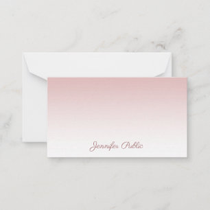 Carte De Correspondance Rose Gold écriture manuscrite Nom du script Elegan