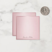 Carte De Correspondance Rose Gold écriture manuscrite Script élégant moder (Devant/Arrière en situation)