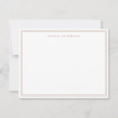 Carte De Correspondance Rose Gold Elegant Sophisticated Bordure Blanc (Devant)