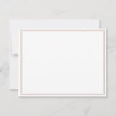 Carte De Correspondance Rose Gold Elegant Sophisticated Bordure Blanc (Dos)