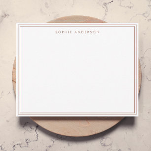Carte De Correspondance Rose Gold Elegant Sophisticated Bordure Blanc