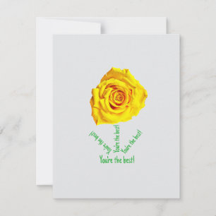 Carte De Correspondance Rose jaune