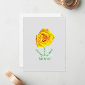 Carte De Correspondance Rose jaune (Devant/Arrière en situation)