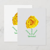 Carte De Correspondance Rose jaune (Devant / Derrière)