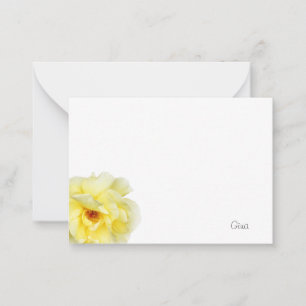 Carte De Correspondance Rose jaune doux