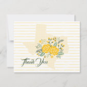 Carte De Correspondance Rose jaune du Texas - En vichy Merci d'État (Devant)