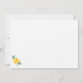 Carte De Correspondance Rose jaune du Texas - Rose unique (Dos)