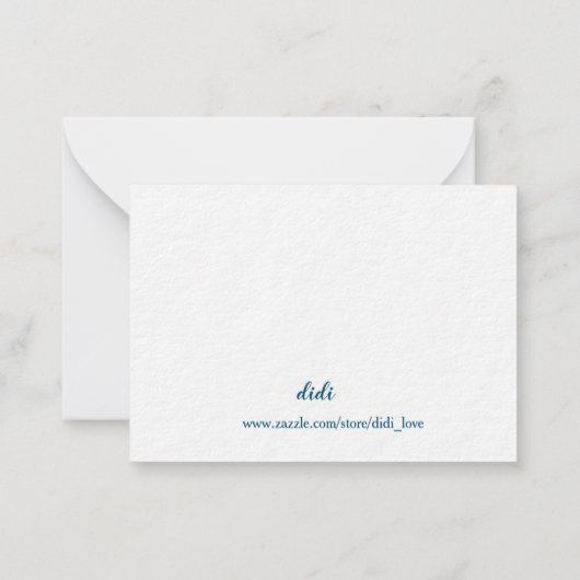 Carte De Correspondance Rose Mandala (Dos)