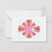 Carte De Correspondance Rose Mandala (Devant)