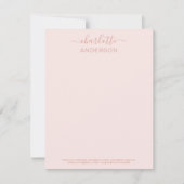 Carte De Correspondance Rose moderne Gold Custom Calliage Nom Entreprise (Devant)