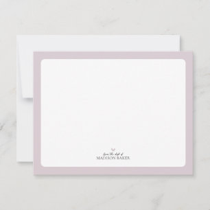 Carte De Correspondance Rose Papeterie personnalisée simple coeur