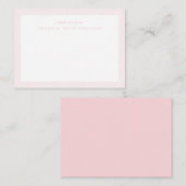 Carte de correspondance rose personnalisée pour en (Devant / Derrière)