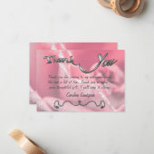 Carte De Correspondance Rose photo Happy Retirement Merci (Devant/Arrière en situation)