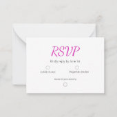 Carte De Correspondance Rose simple (Devant)