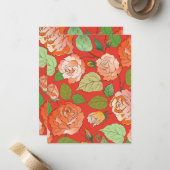 Carte De Correspondance Roses 26 (Devant/Arrière en situation)