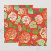 Carte De Correspondance Roses 26 (Devant / Derrière)