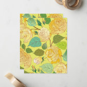 Carte De Correspondance Roses 4 (Devant/Arrière en situation)
