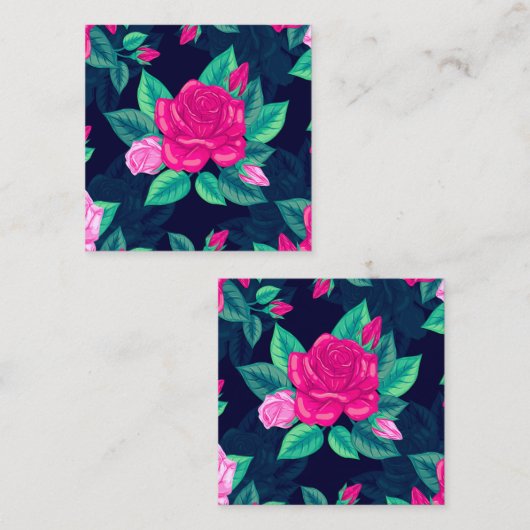 Carte De Correspondance Roses aquarelle 13 (Devant / Derrière)