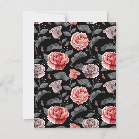 Carte De Correspondance Roses aquarelle 15 (Devant)