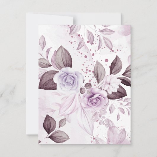 Carte De Correspondance Roses aquarelle 2 (Devant)
